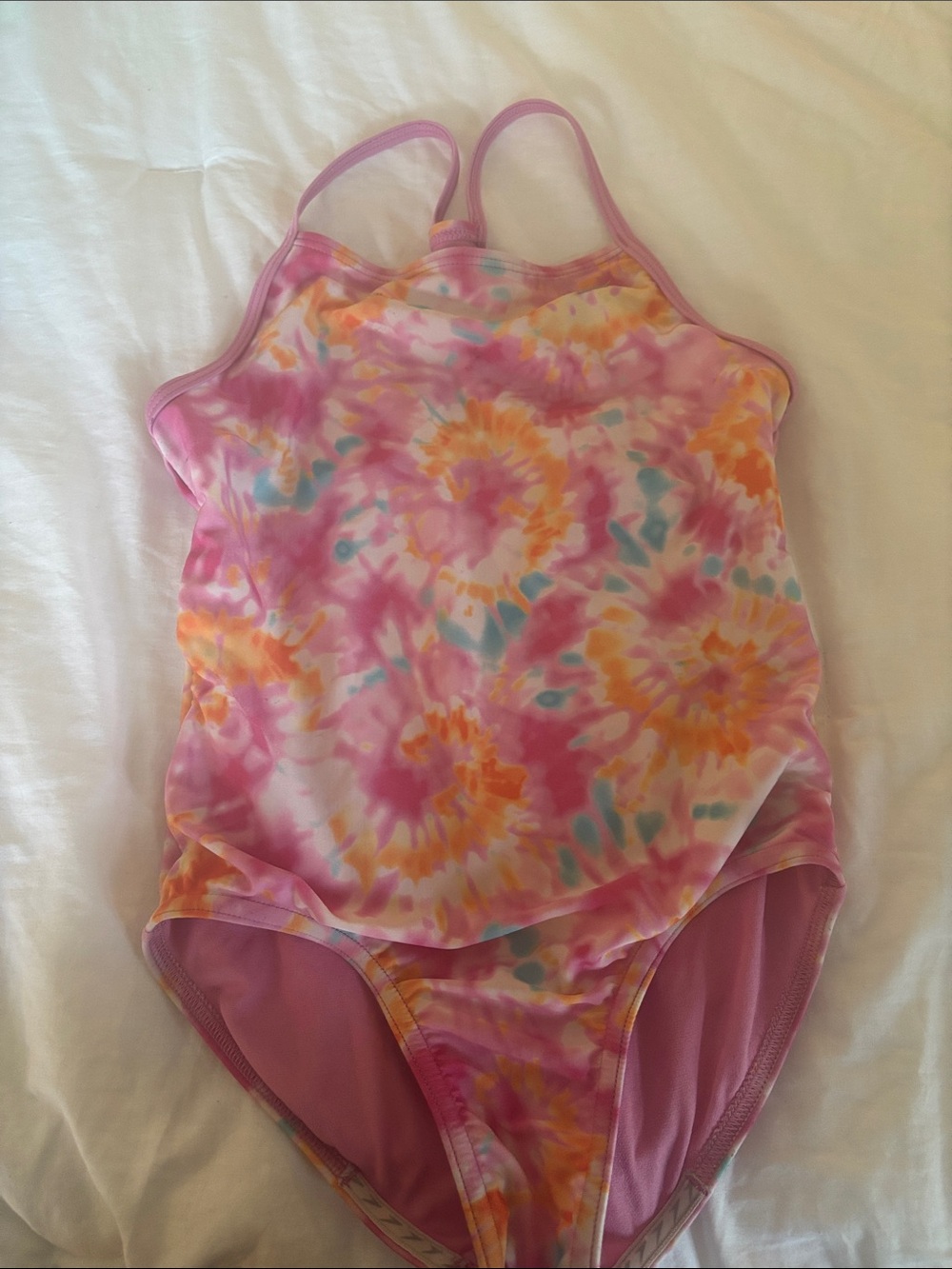 Girls 6-8 Speedo swimsuit, pink floral one piece